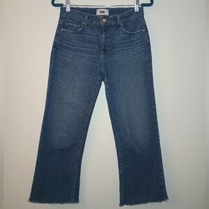 PAIGE Leenah Ankle Cropped Jeans in Dark Blue 26